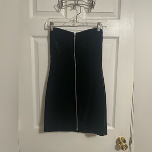 NWT Armani Exchange Velvet Strapless Dress with Zipper